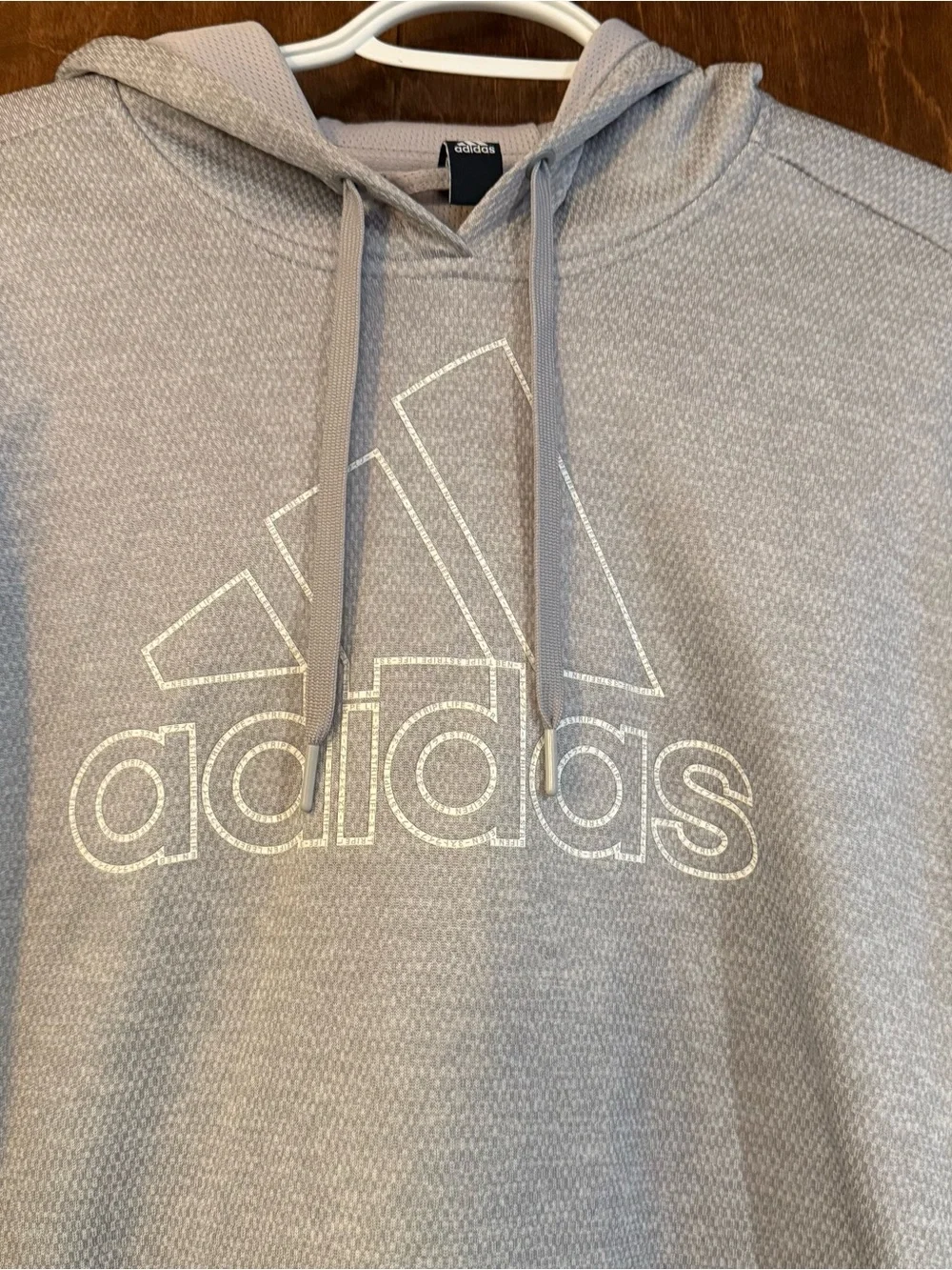Adidas ClimaWarm Gray Cropped Hoodie Women’s Large Athleisure